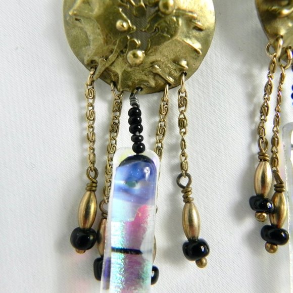 Dangling Boho Dream Catcher Inspired Earrings - Picture 4 of 10